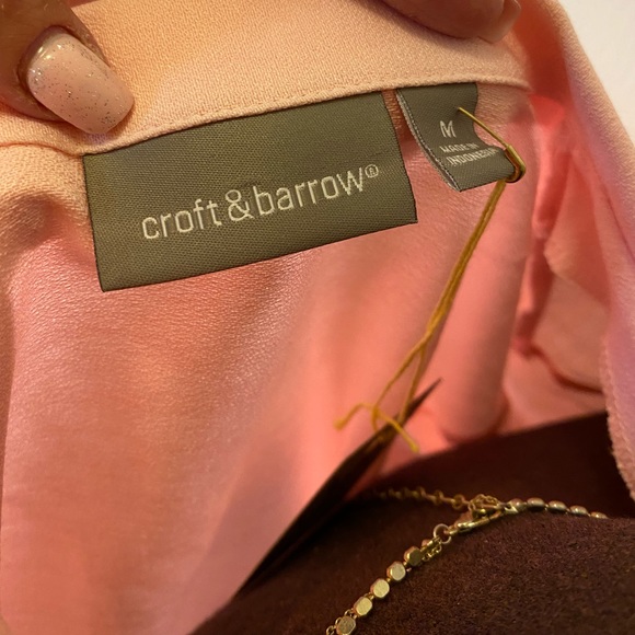 Vintage Pink Semi Sheer Button Up Blouse - Picture 6 of 6